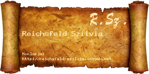 Reichsfeld Szilvia névjegykártya